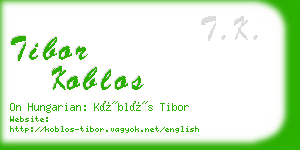 tibor koblos business card